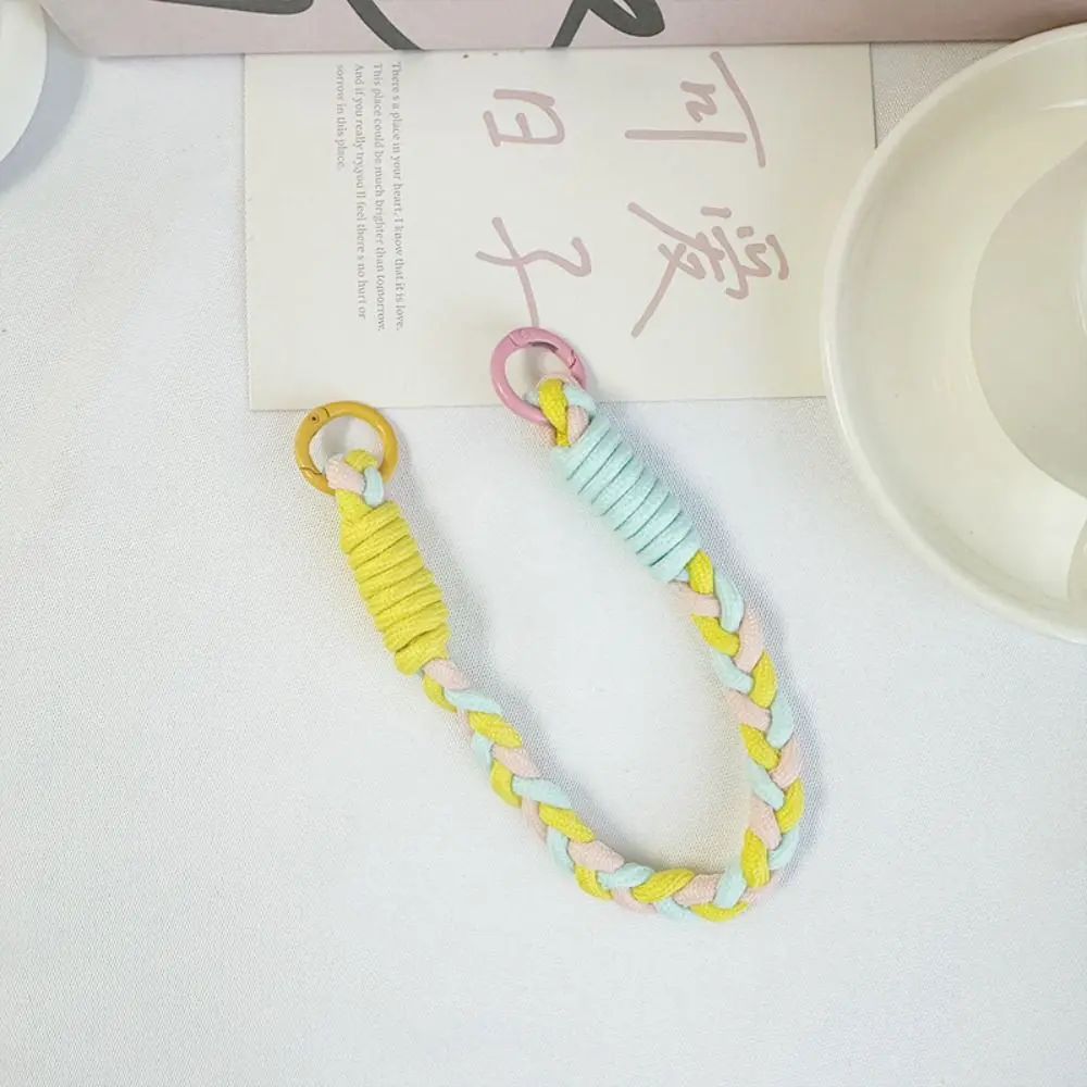 

Anti-lost Sling Woven Phone Rope Hanging Ornaments Key Holder Braided Phone Strap Short Charms Mobile Phone Lanyard