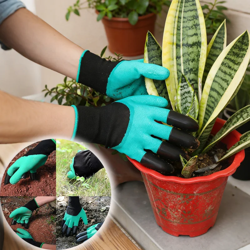 

Multi-Function Anti Puncture Gardening Gloves with Claws Tools Waterproof Anti-Slip Durable for Digging Planting Weeding