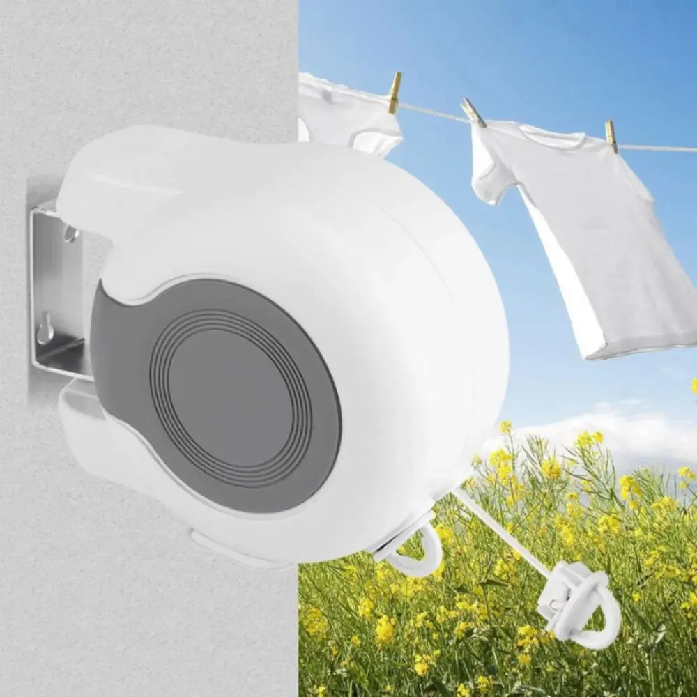 

Adjustable Wall-Mounted Clothesline Stable 13m Length Double Drying Line Retractable Design Maximum Drying Space