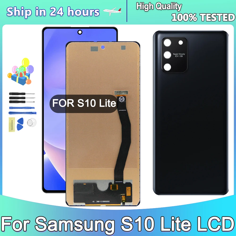 Tested TFT Lcd Display Samsung S10 Lite G770F LCD Display Touch Screen Digitizer Assembly for Samsung S10 Lite LCD