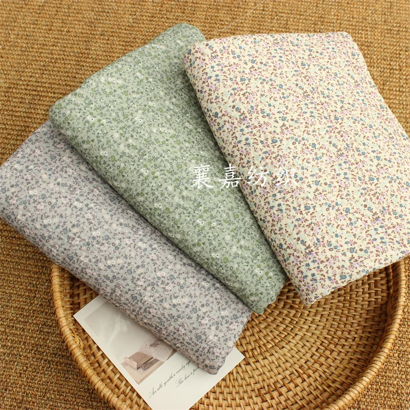 

Double Cotton Gauze, Retro Small Floral, Crepe, Pajamas, Loungewear Fabrics 2X1.35M,5X1.35M,10X1.35M
