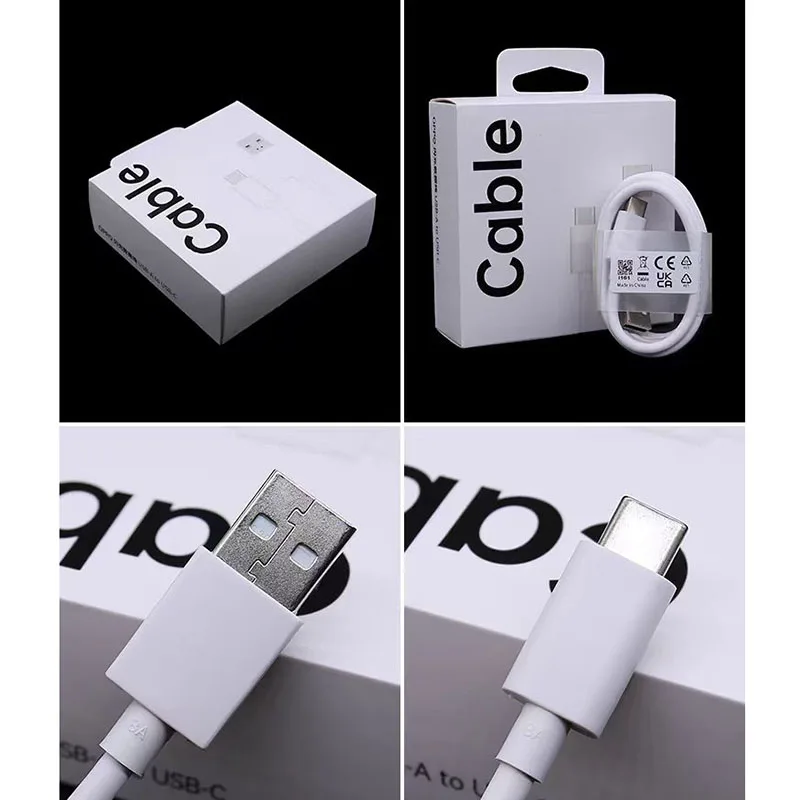 For OPPO 8A Fast Charging Cable 6.5A Type C 100W 80W 65W Supervooc For Find X9 X8 X5 X6 X3 Reno 14 13 12 11 10 A6 A5 Pro A80 A79