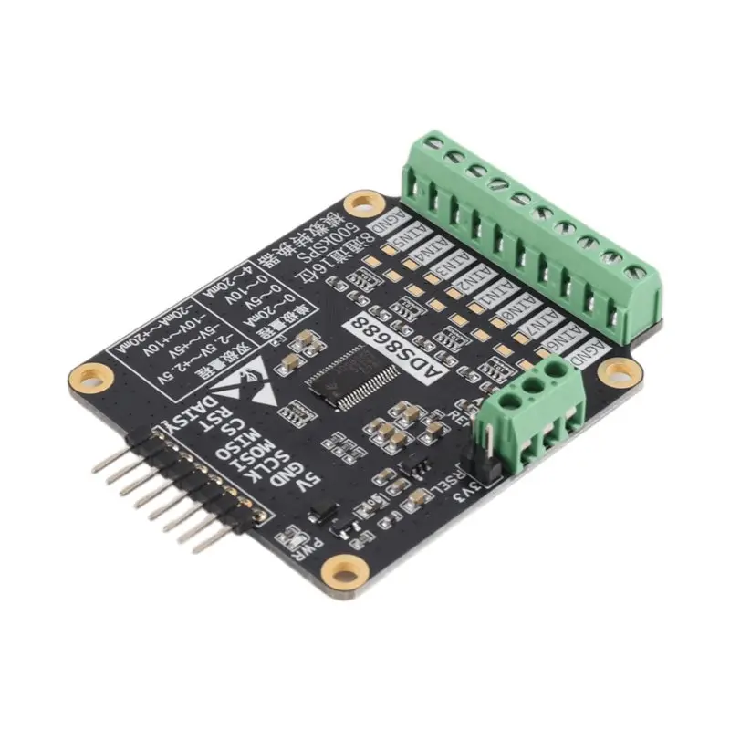 1 Pcs ADS8688 Module, Single And Bipolar Voltage Sampling