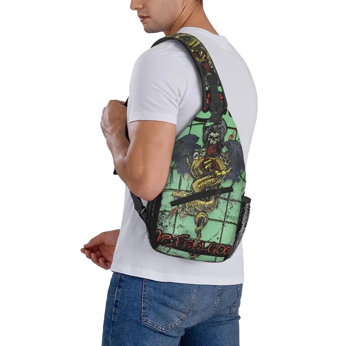 Motley-Crued - Feel Good Redux Small Sling Bags Chest Crossbody Shoulder Backpack Travel Hiking Daypacks Men Women Bookbag