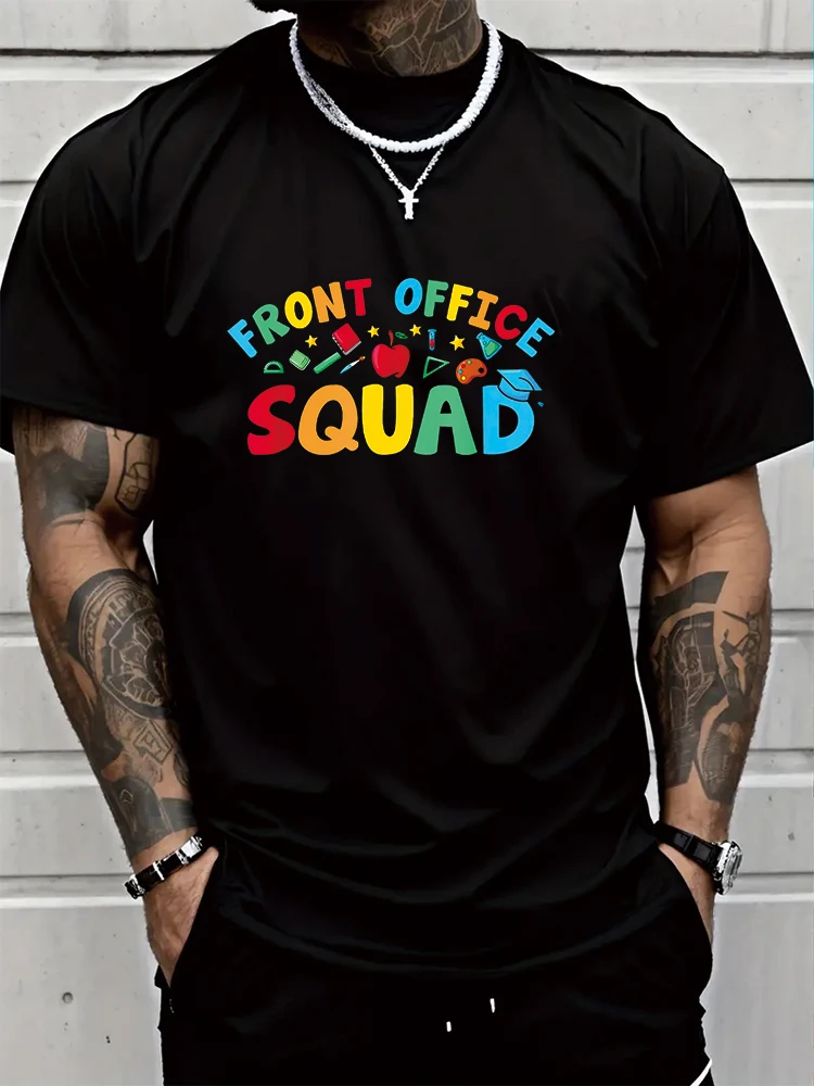 

Funny Front Office Squad School Secretary Back To School T-Shirt,Men's T-shirt Man Tops New Men T shirt Tops Fashion Clothing