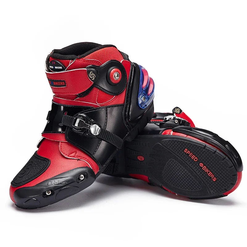 Hochwertige PRO-BIKE Wasserdichte Ganzjahres-Motorradschuhe für Herren und Damen Offroad-Rennstiefel Motorradfahrerstiefel
