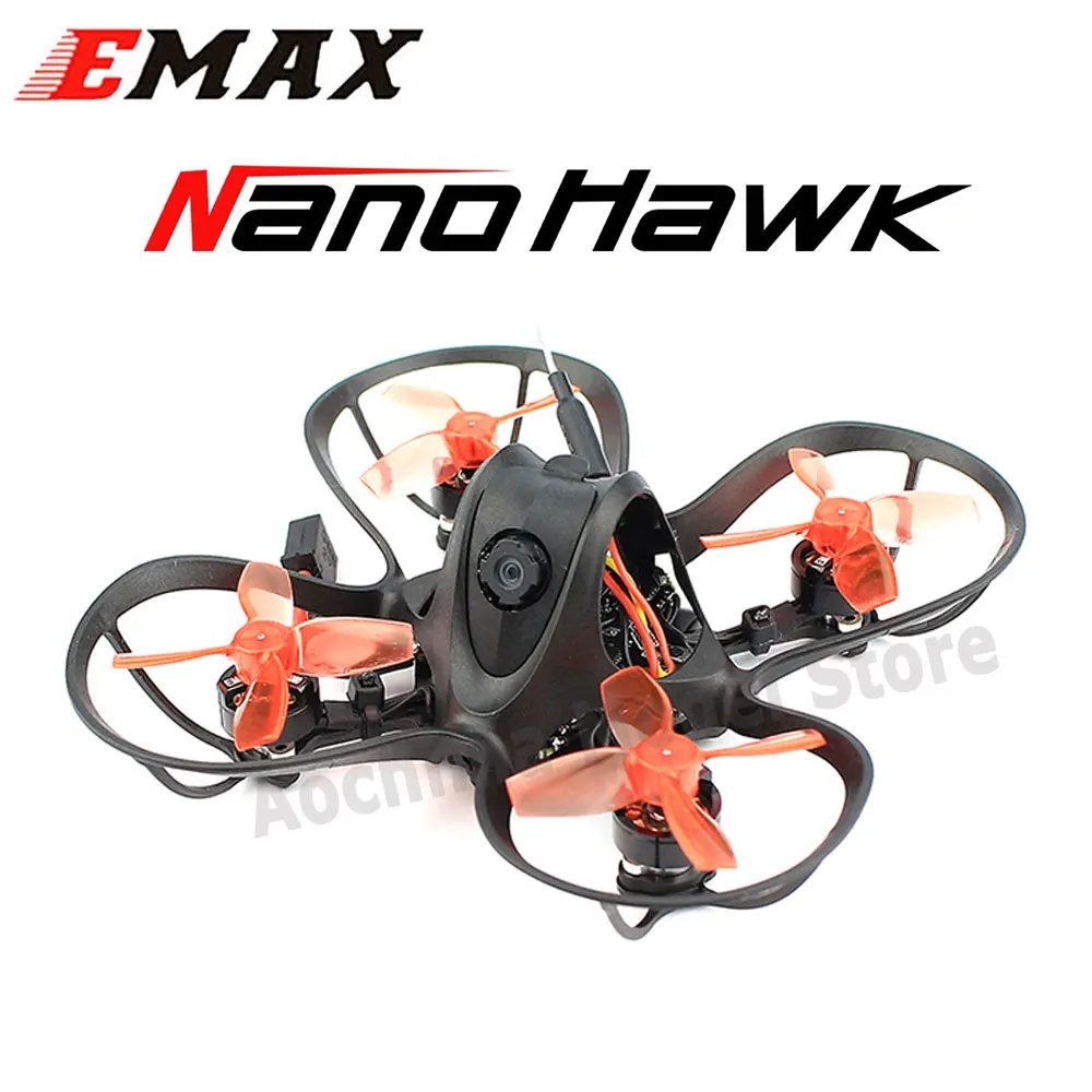 

EMAX Nanohawk 65mm 1S Whoop FPV Racing Drone BNF W/ F4 Flight Control FrSky D8 Runcam Nano3 Camera 25mw VTX TH0802 II 19000KV