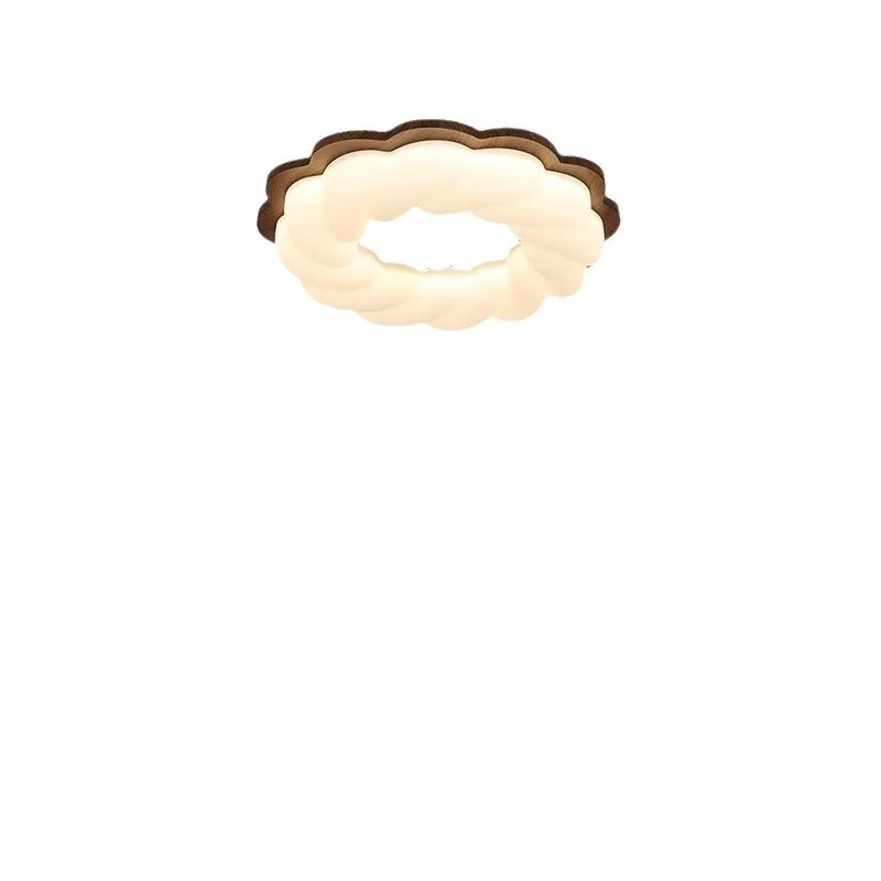 

Japanese-style full-spectrum LED eye protection ceiling light modern, simple bedroom study light, cobblestone wood grain room