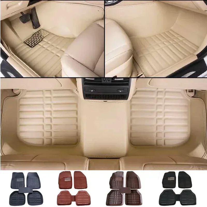 5 pezzi Tappetini per auto Tappetino per piedi Tappetini per auto antiscivolo per tappetini per auto Auto universale Zwarte Auto Styling Interieur