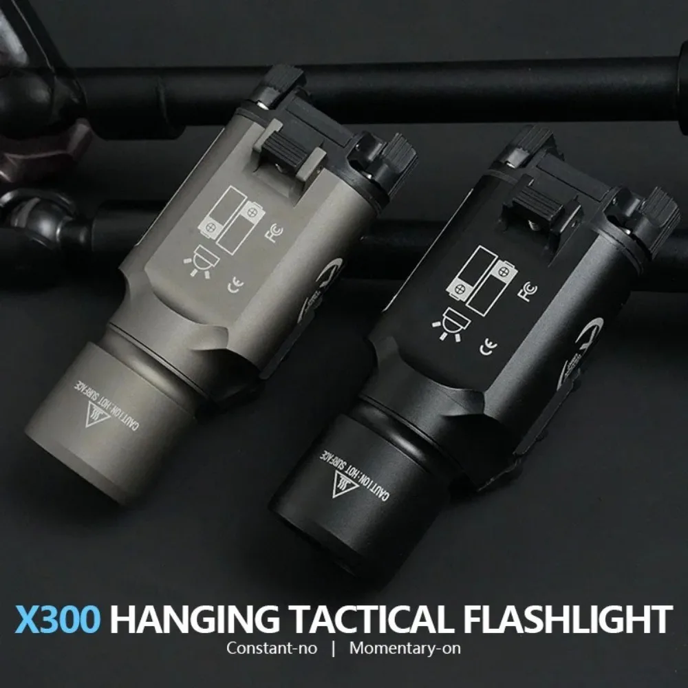 

Tactical X300 X300U Hanging Flashlight LED Strobe Aluminum Alloy Scout Gun Light Fit 20MM Rail Outdoor Hunting Accessories