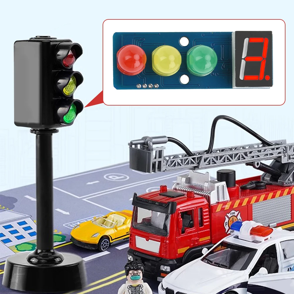 LED Traffic Light Display Module DC3.3-5V Intelligent Signal Board for Creating Traffic Light System Models