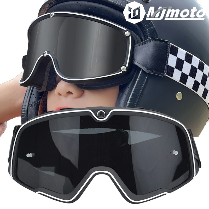 Motorcycle Retro Goggles Skiing Glasses Outdoors Motocross Sunglasses Helmet Riding Racing Cafe Racing Mountain Bike ATV