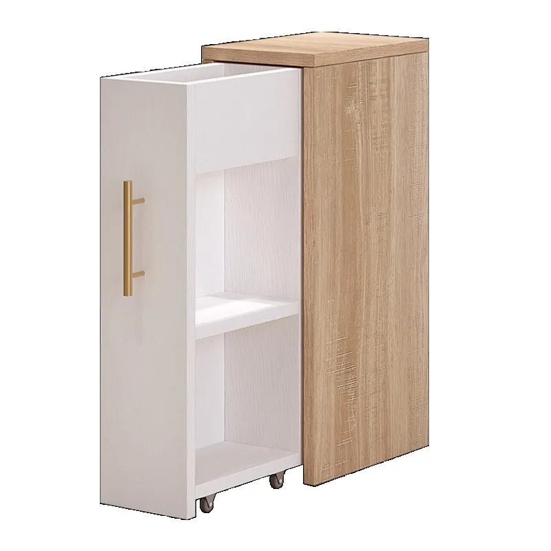 

Супертонкий шкаф-тумба шириной всего 15 см, настенный шкаф для хранения, маленький шкафчик, прикроватная тумбочка, приставной столик для ресторана, передвижной на колесиках