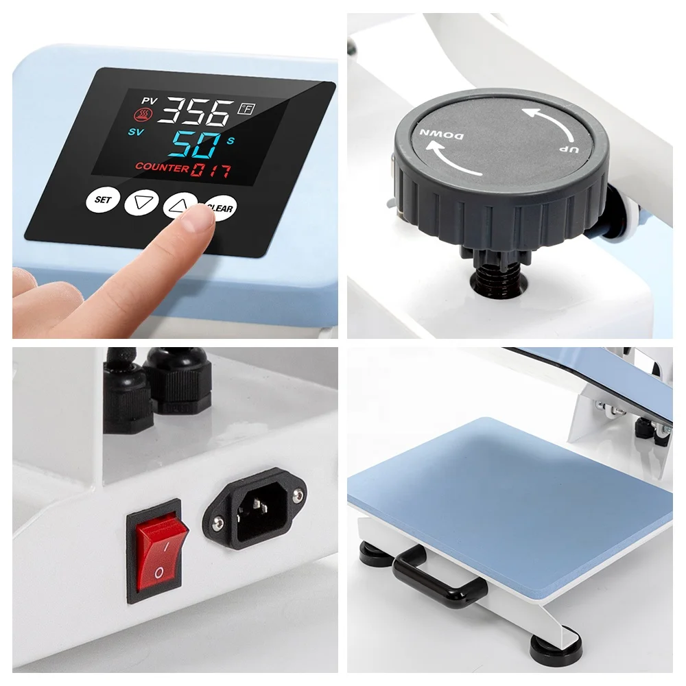 PYD Life منتج جديد 2025 آلات الضغط الحراري للطباعة ذات التنسيق الكبير لملابس القمصان 23*30 سم مكبس حراري مسطح