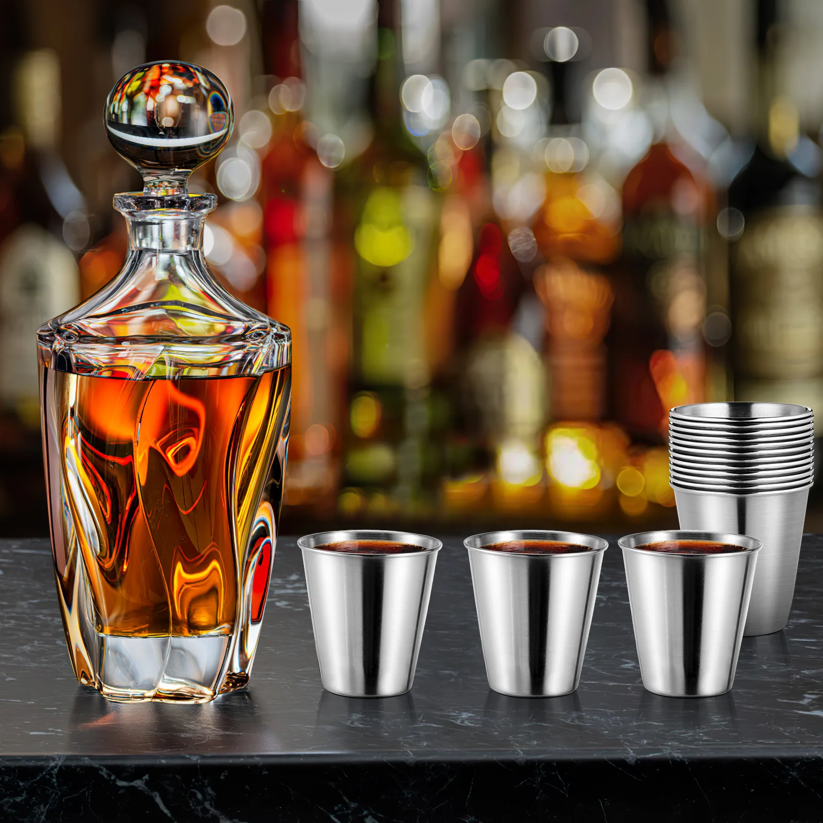 

12 Stainless Steel Liquor Cups Anti Rust Shatterproof Camping Coffee Tumbler Tea Mug Wine Glass Water Bottle Travel
