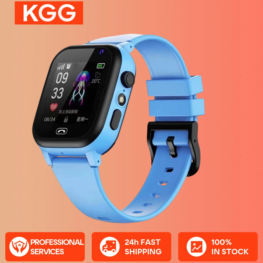 Kgg s1 crianças relógio inteligente meninos meninas 2g chamada sos telefone relógio antil-perdido bebê lbs localização rastreador criança smartwatch presente de aniversário