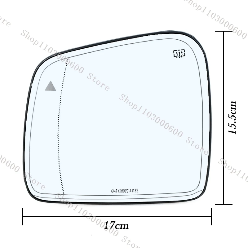 For Jeep Grand Cherokee 2011-2021 Car Rearview Door Side Mirror Lens Glass With Blind Spots Heated 68082635AB  68082638AB