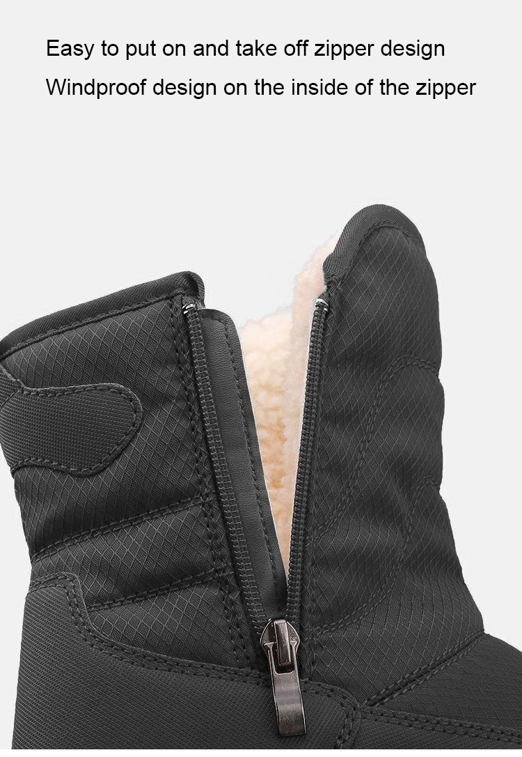 Herren-Winterschuhe, warme Schneestiefel, kniehohe Herren-Winterschuhe, dicke, flauschige Winterschuhe für Herren. – Detail 9