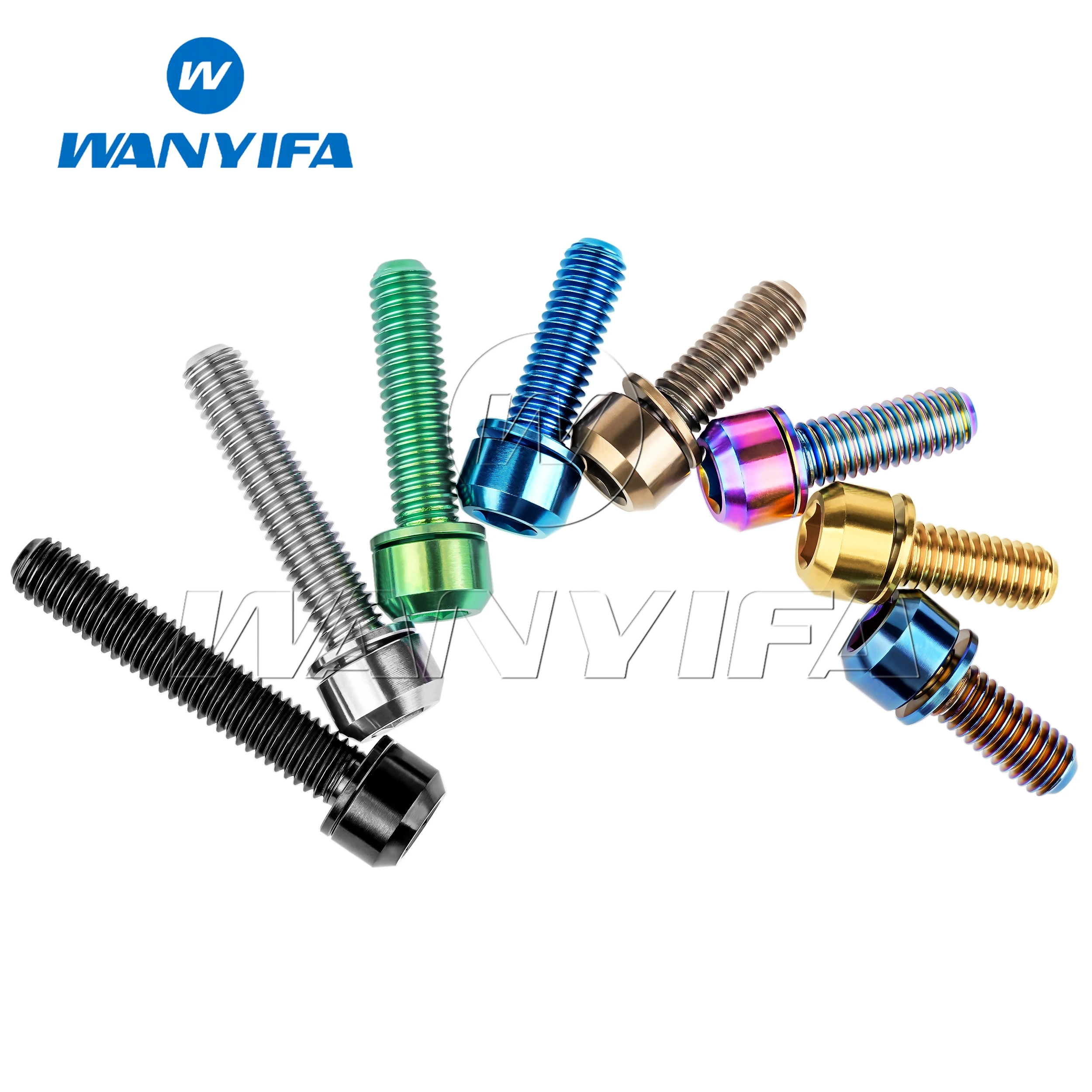 Titanium Bolt M6x16/18/20/25/30/35mm Allen Hex Screws with Washer for Bicycle Disc Brake Upgrade V brake Hub Fixed
