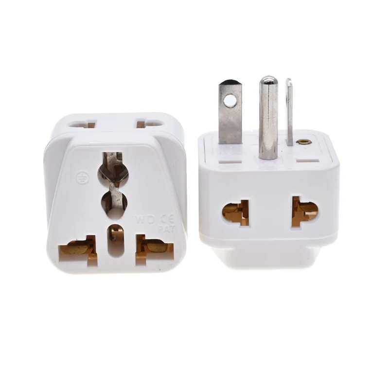 1~5pcs/lot WDI-21 White gauge conversion plug T-type American one to two Taiwan plug 15A250V US standard CE certification