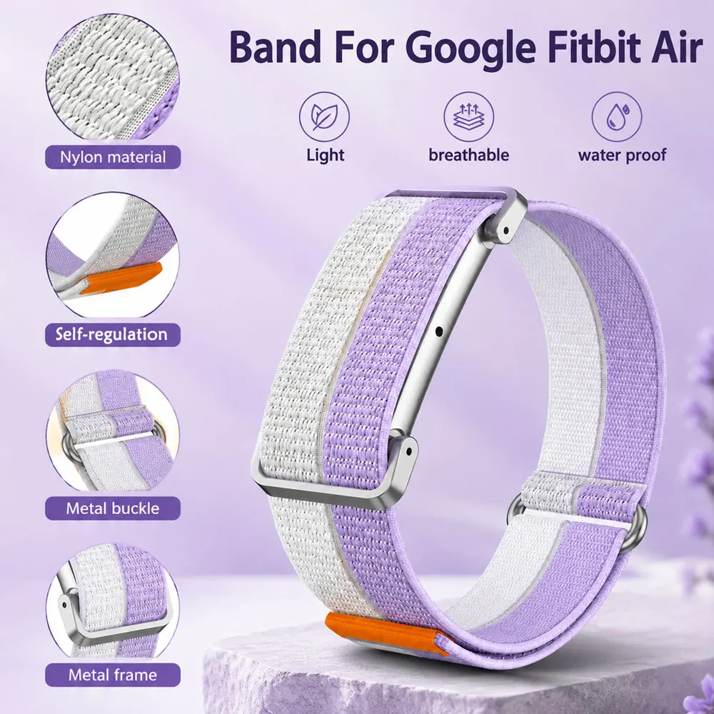 Nylon-Uhrenarmband für Google Fitbit Air, verstellbar, leicht, wasserdicht, atmungsaktiv, Ersatzarmband für Google Fitbit Air Band