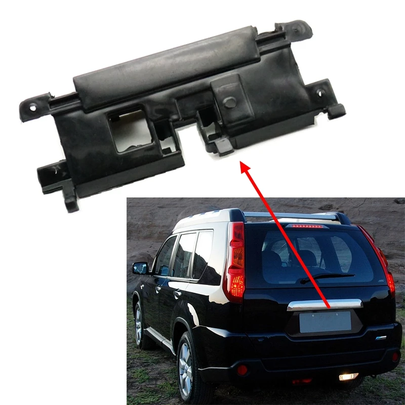 

For Nissan X-Trail XTrail T31 2008-2013 Tailgate Boot Trunk Switch Base Bracket Black Decorative Cover