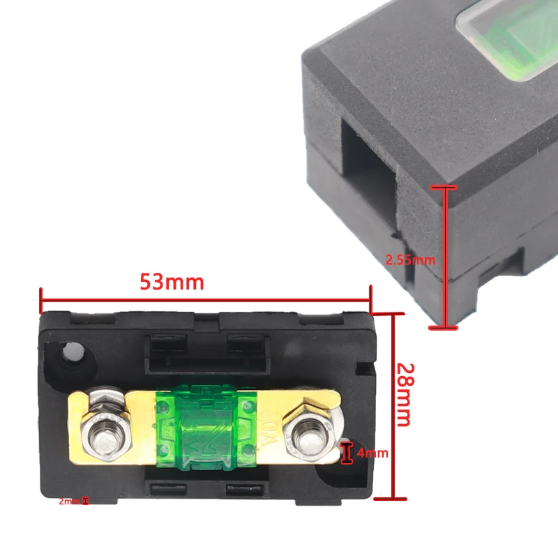 ANS-H 1-Way Midi Fuse Holder ANS-8 Safety Plate Base Car Carrier Fuse Box Bolt Type 20A 30A  40A 50A 70A 80A 100A 150A 175A 200A