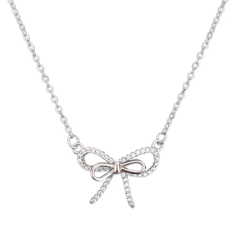 

Sterling silver necklace women's summer light luxury niche high-end design sense collarbone chain new gift