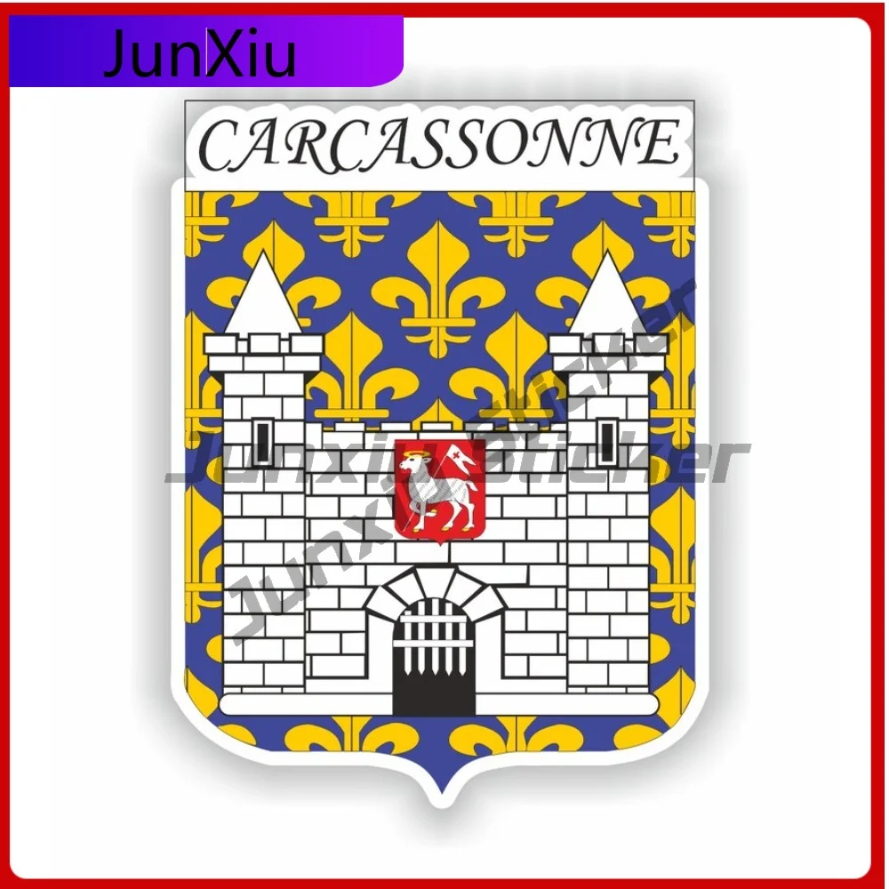 

Carcassonne France Coat Of Arms Sign Graphics Stickers Funny Car Decoration Decals Custom Made Bumper V 125 Motorcycle Trunk