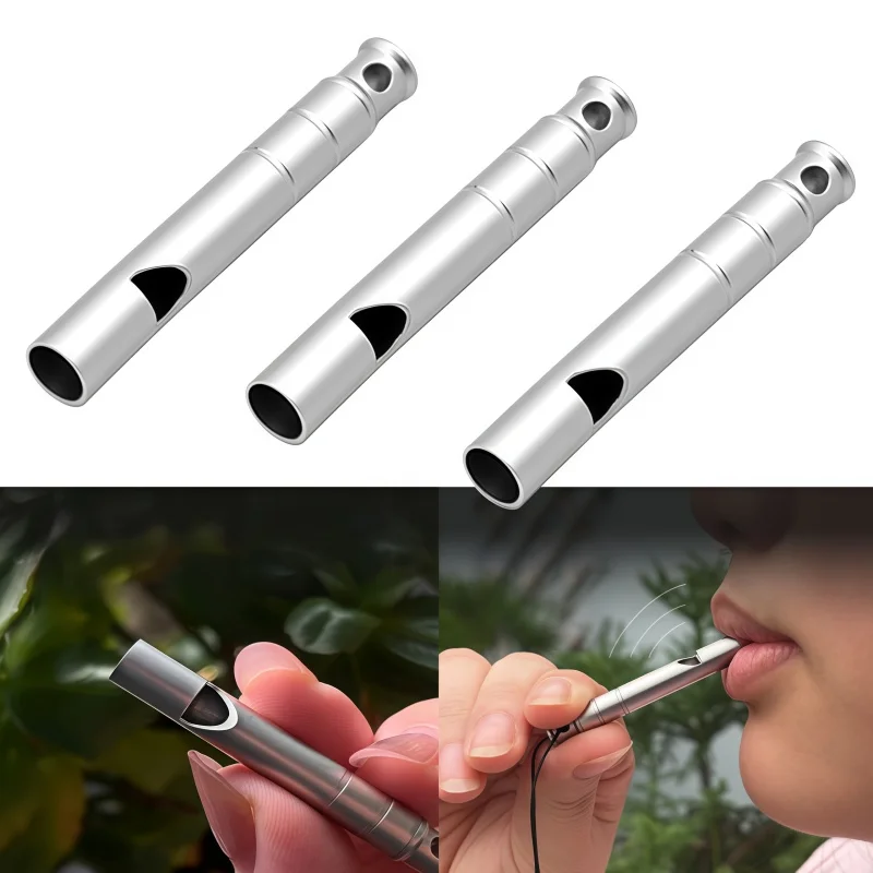 

Outdoor Titanium Alloy Whistling Sound. Practice Training Competitions, Mountain Climbing,Camping Tools,Multi Functional Whistle