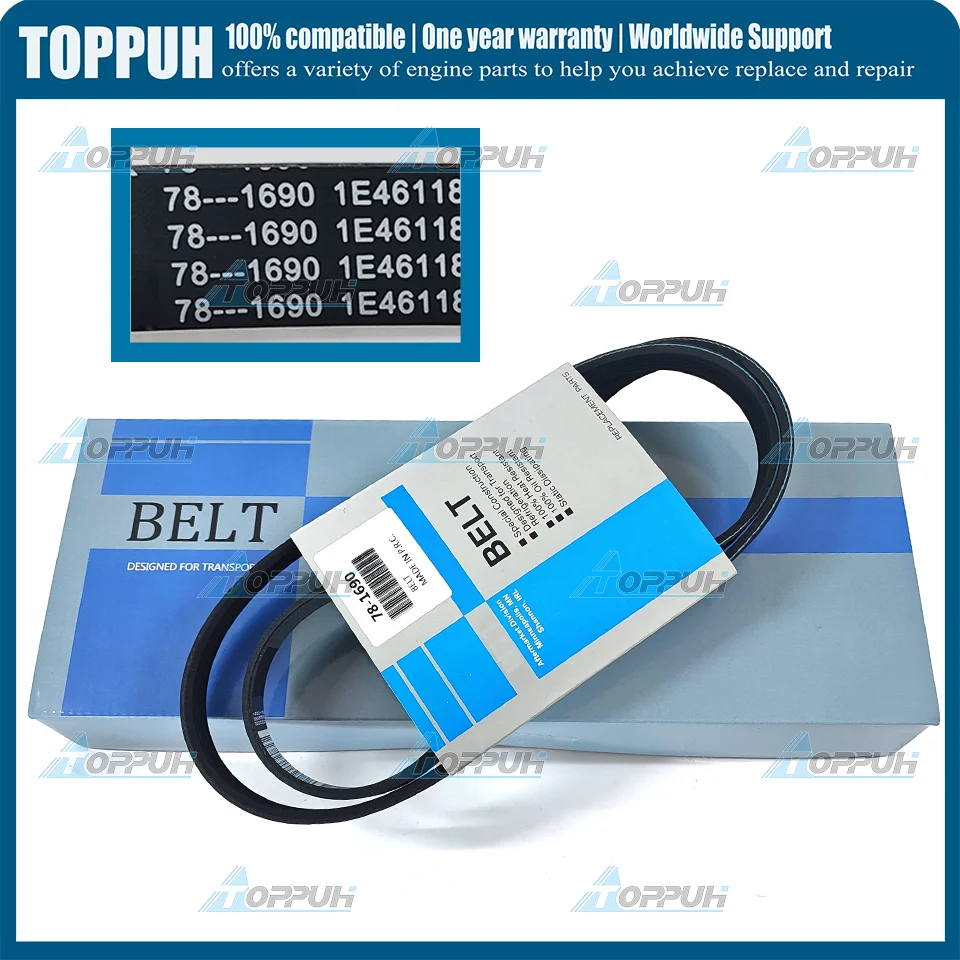 

78-1690 BELT For THERMO KING ELECTRIC ENGINE - COMPRESSOR PK6 T-1000R 781690