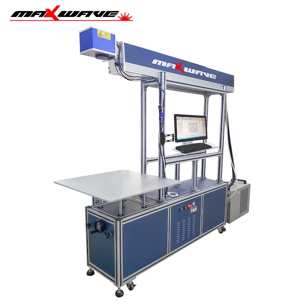 Maxwave CO₂ Glass Tube Laser Marker CGBA 2D 300*300 Galvanometer Aluminum Honeycomb Table Precise Marking