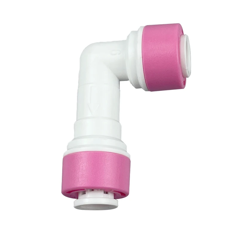 

10 Pcs RO Water Elbow Check Valve Quick Coupling Fitting 1/4 Hose Reverse Osmosis System Plastic Pipe Connector