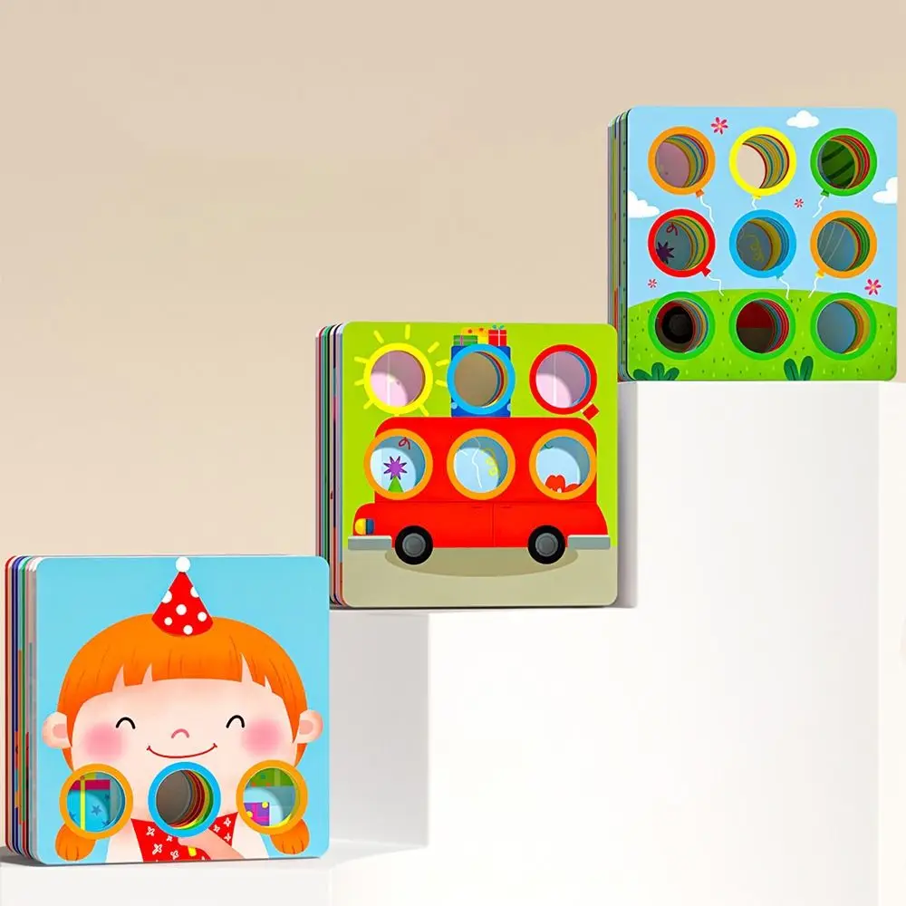 متعدد الألوان فرز الألوان لعبة ألغاز 30 موضوع الخشب الفطر مسمار لغز بانوراما الكرتون نمط زر فكرة هدية تنموية #4
