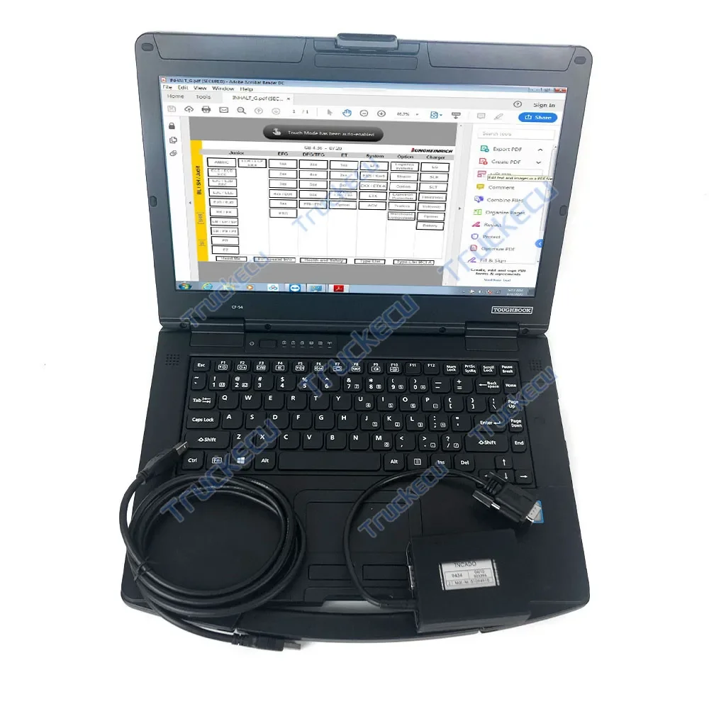 forklift Diagnostic for Judit Incado Box Jungheinrich 4 auto forklift truck diagnostic tool Judit ET&SH+TOUGHBOOK CF54 laptop