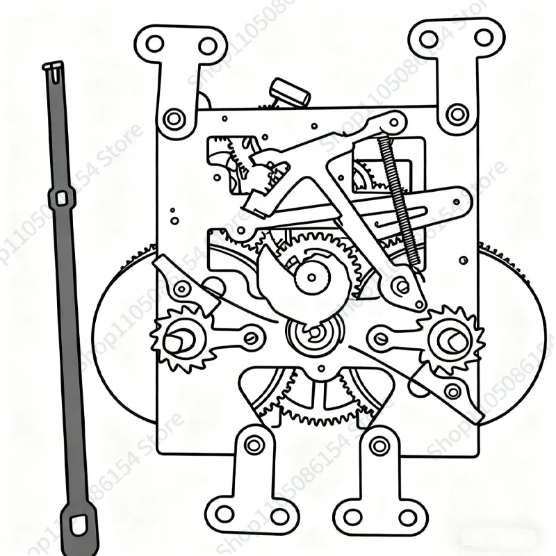 

Old-Fashioned Mechanical Winding Floor Clock Wall Table Full Copper Clock Movement Accessories 31 Days 15 Days
