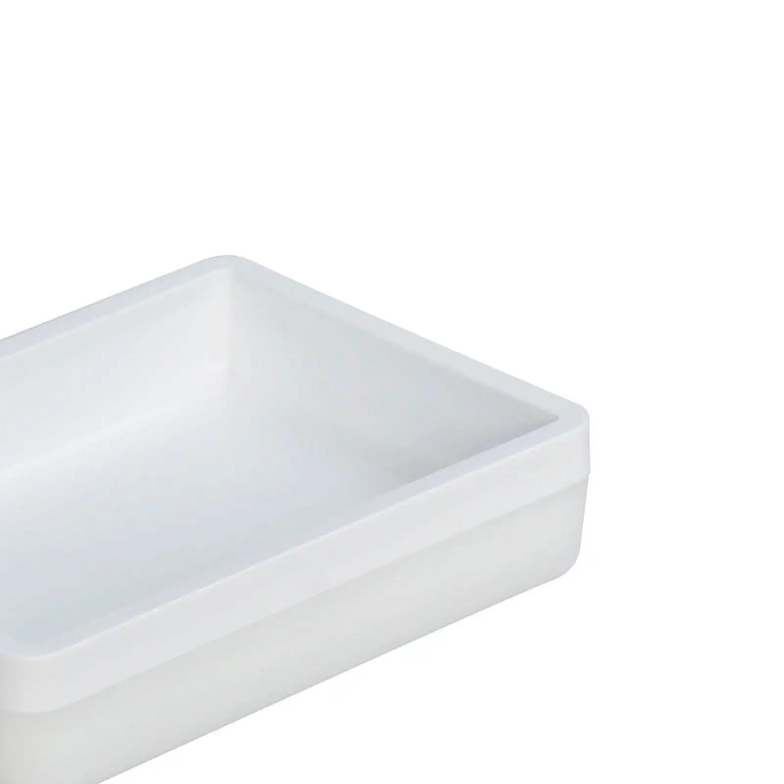 Frosted White Plastic Soap Dish