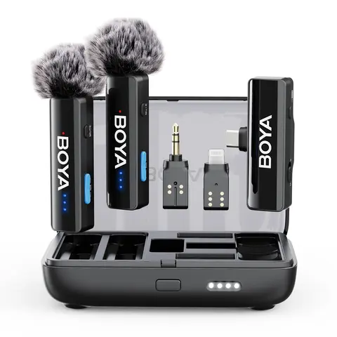 BOYA BOYALINK 2 Microphone Lavalier sans fil pour iPhone Android appareils photo reflex numériques Smartphone jeu Youtube enregistrement vidéo Streaming
