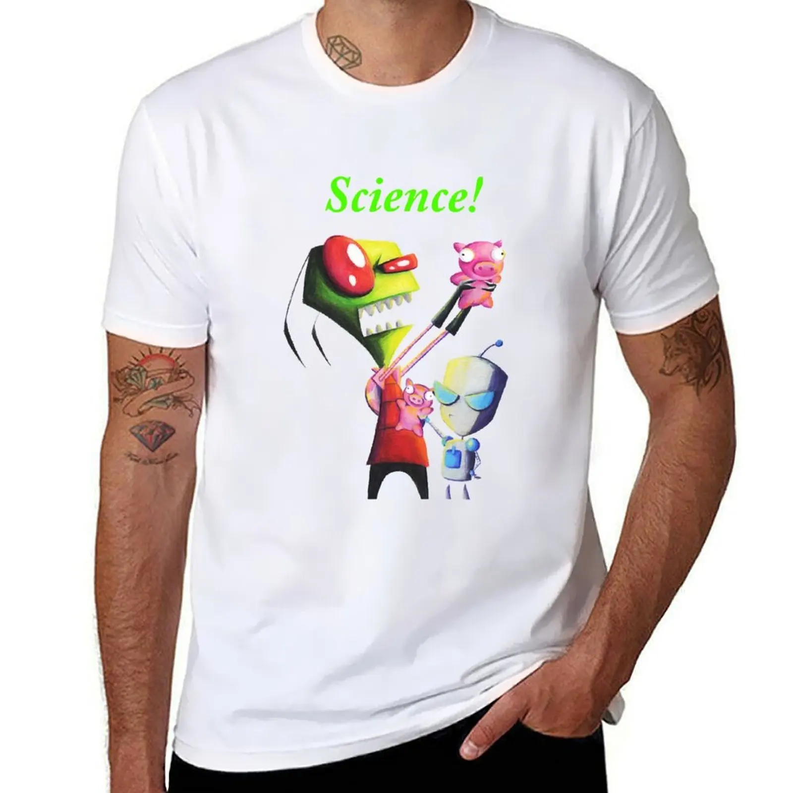 

Gir hugs pig T-Shirt t shirt for man 100 percent cotton t shirts for man cotton funny T-Shirt