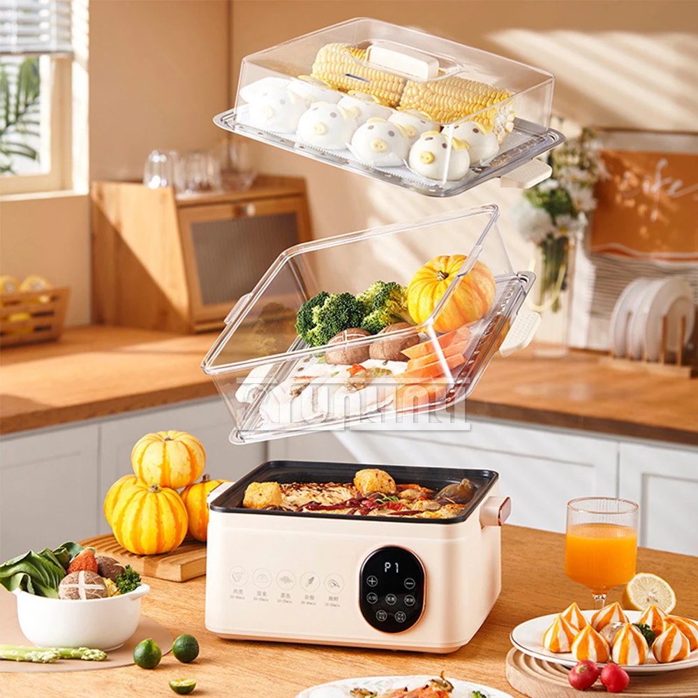 Multifunctional Electric Steamer Household Three-layer Steamer Cooker Breakfast Machine Elektro Dampftopf