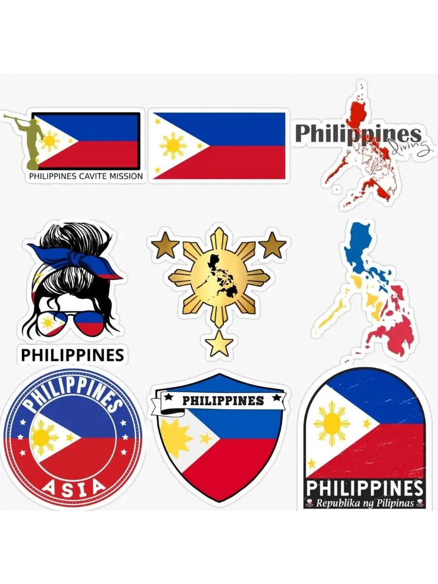 AliExpress Creative Philippines Flag Map Sun Sticker for Decorate Motorcycle Car Window Laptop Van Bumper Bicycle Room Decal Accessories