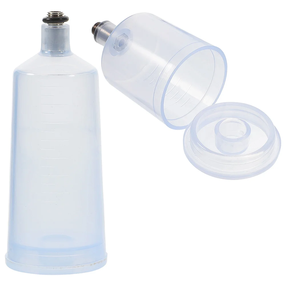 

2pcs Airbrush Paint Cups 20ml 40ml Refillable Clear Bottles for Model Painting Nail Art Cake Durable Split Type