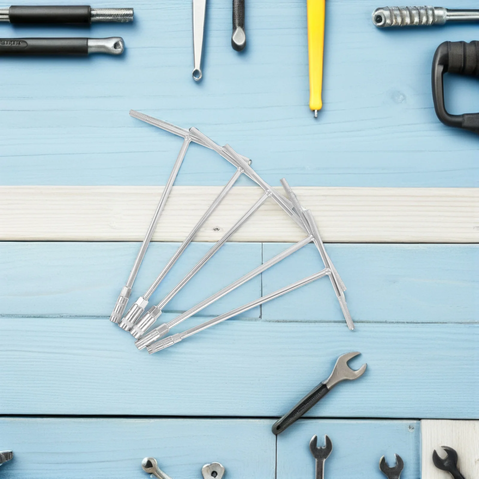 

5pcs Hexagonal Wrench T-Handle Extended Socket Tool For Car Repair Mechanical Assembly High-Carbon Steel Durable Spanner