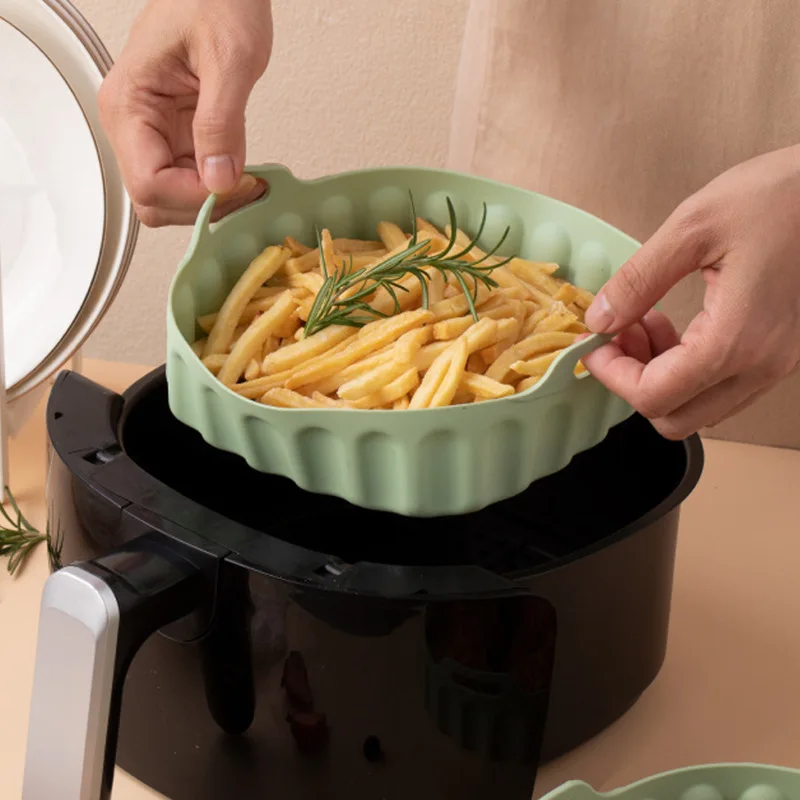 مقلاة هوائية متعددة الوظائف من السيليكون، مقاومة لدرجات الحرارة العالية، صينية خبز مربعة، فاصل الزيت #2