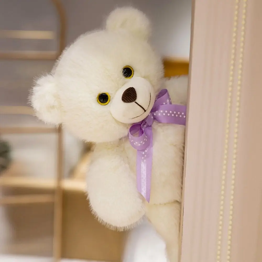 Band Fliege Bogen Bär Plüsch Spielzeug Paar Bären 3D Augen Plüsch Bär Puppe Simulation PP Baumwolle Stofftier Kissen