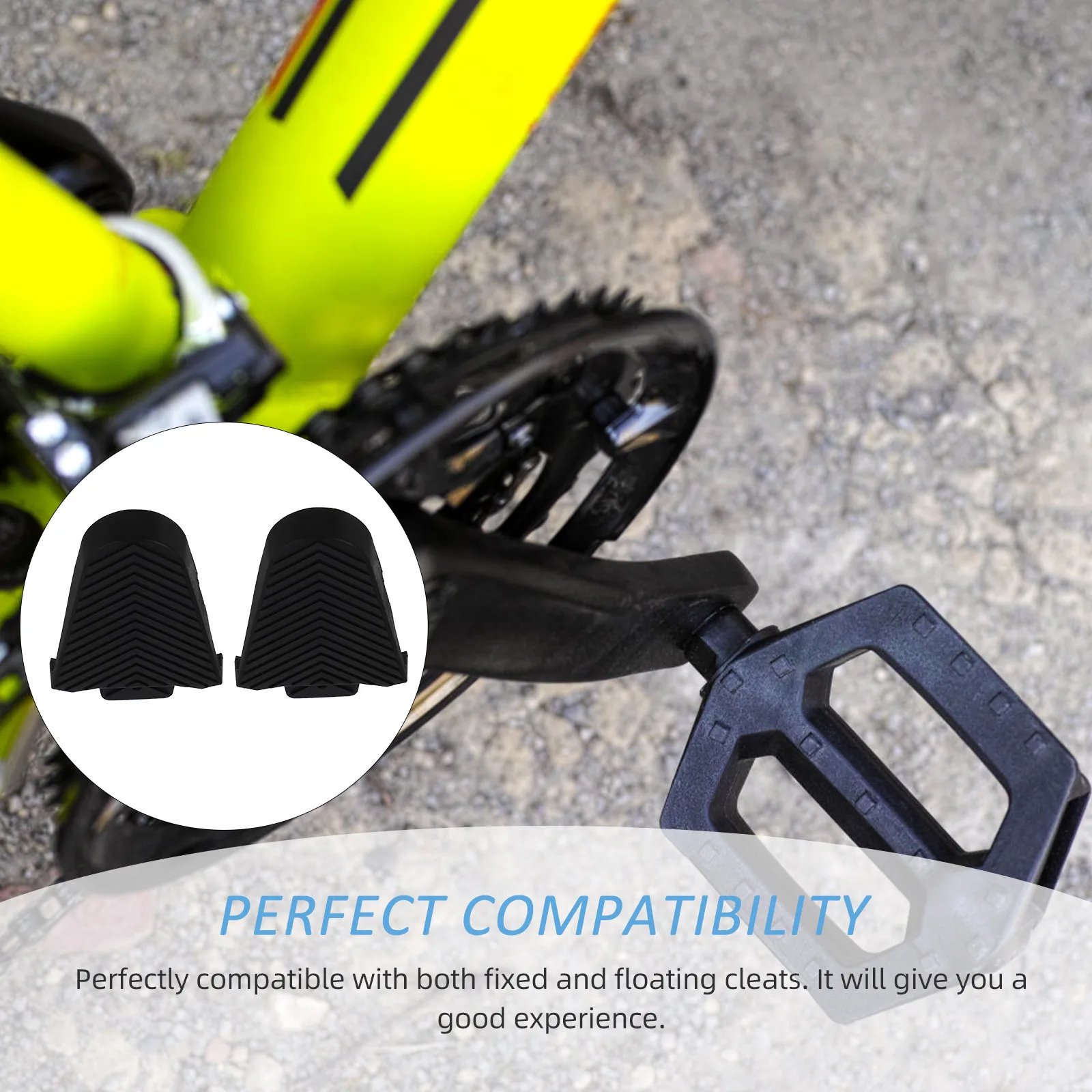 

1 Pair Bike Cleat Cover High- Anti-Skid Cycling Pedal Protector Prevents Dirt Wear for Fixed Floating Cleats