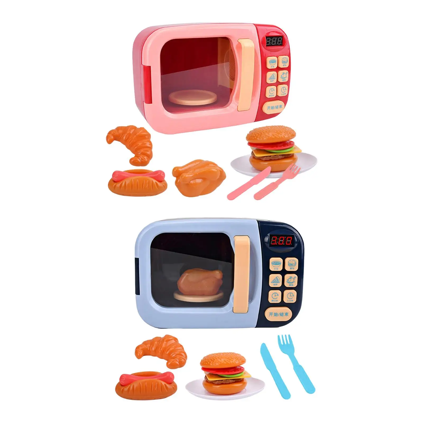 

Food Cooking Toys Learning Dollhouse Decoration Mini Microwave Oven Playset