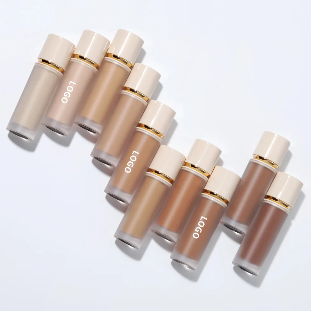 Private Label Make-Up Concealer Flüssigkeit Voll Abdeckung Augen Dunkle Augenringe Makel 10 Farben Neue Dunkle Haut Gesicht Contour Kosmetik