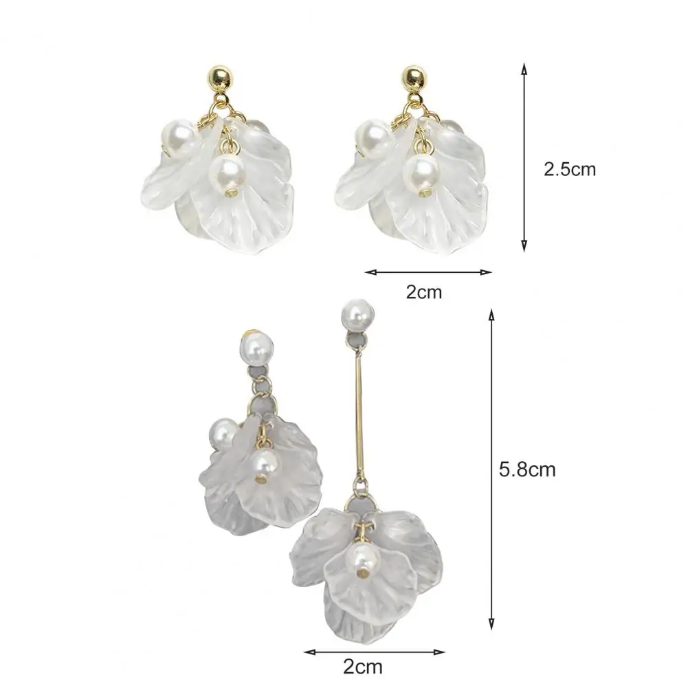 1 Pair Popular Wedding Earrings Alloy Earrings Shiny Decoration Long Lasting Hook Earrings