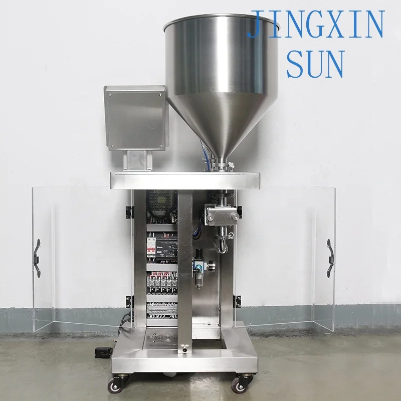 Single Head Automatic Chili Sauce Ketchup Honey  Cream Bottles Quantitative Gear Pump Paste Filling Machine